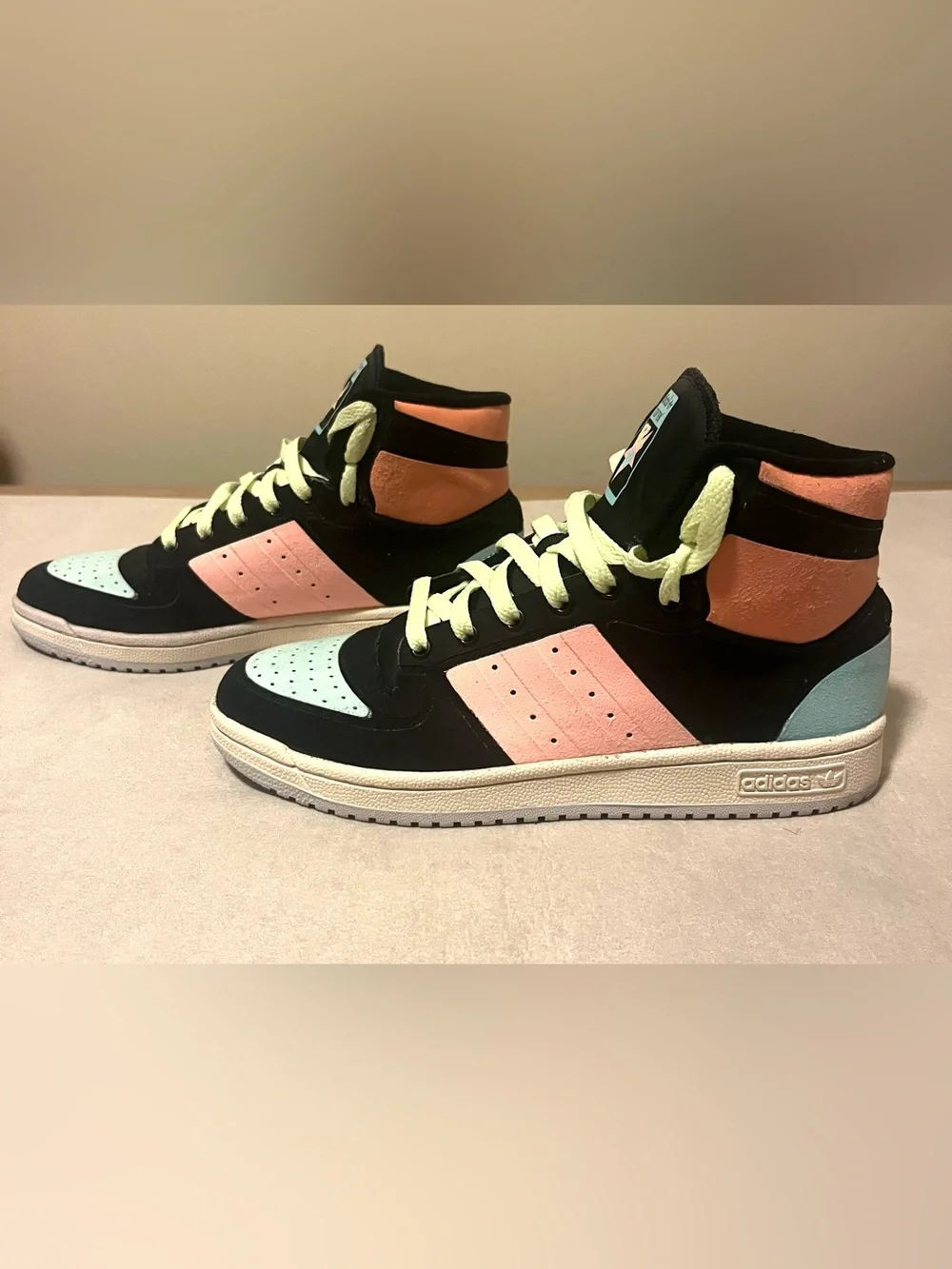 Adidas Top Ten RB High Top Unisex Sneakers Multicolor Black Pink Blue Neon Size
